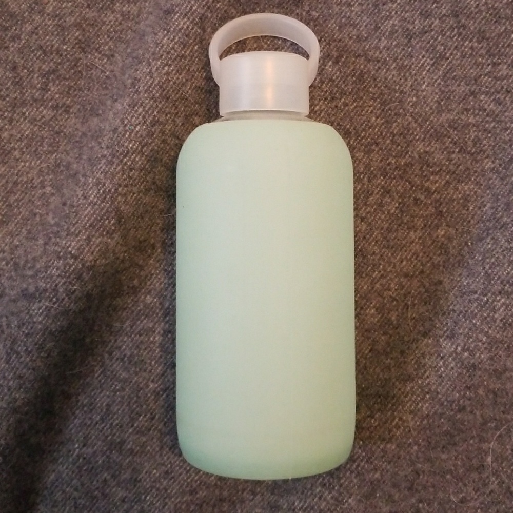 Mint bkr 16 oz, color is sheer mint green.